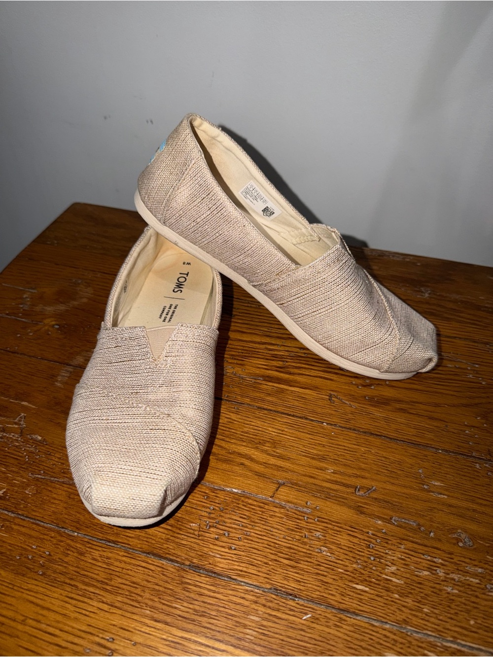 Toms Women's Slip-On Canvas Alpargata in Beige